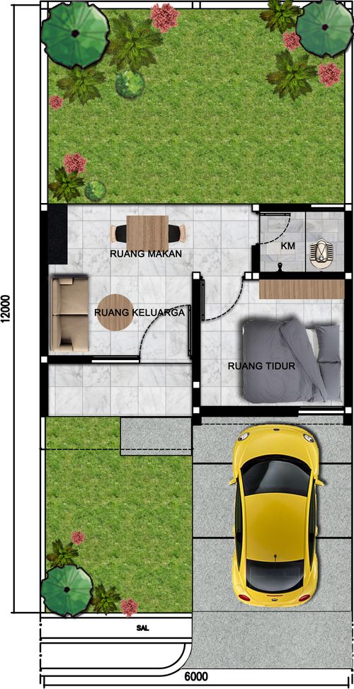 foto denah rumah tipe Neo Bismarckia A7 - HJ 2 perumahan Talaga Bestari