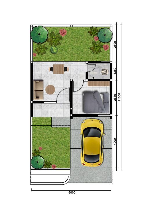foto denah rumah tipe Neo Bismarckia F7 - HJ 2 perumahan Talaga Bestari