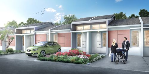 foto tampak rumah tipe Neo Palem Merah J2 - HJ 5 perumahan Talaga Bestari