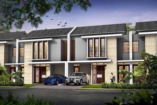 foto tampak rumah tipe Amara CS 20 perumahan Talaga Bestari