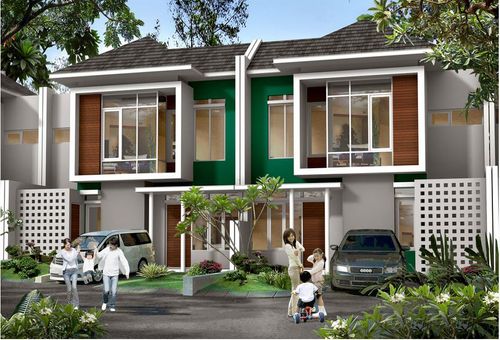 foto tampak rumah tipe Amaryllis DB - HJ 1 perumahan Talaga Bestari