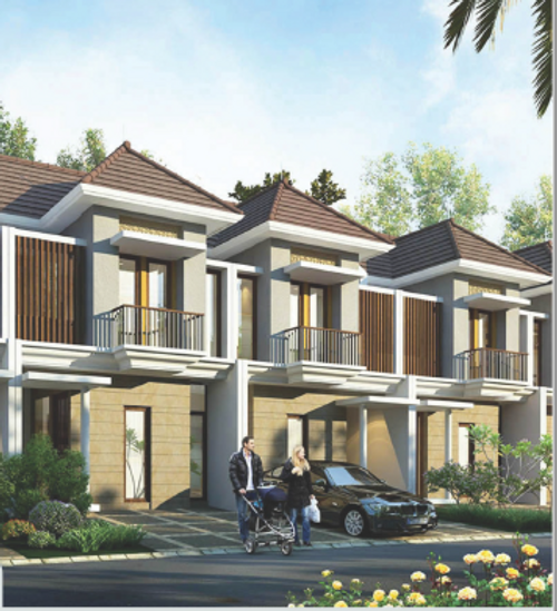 foto tampak rumah tipe LOTUS perumahan Perumahan CitraLake Sawangan, Depok, Jawa Barat