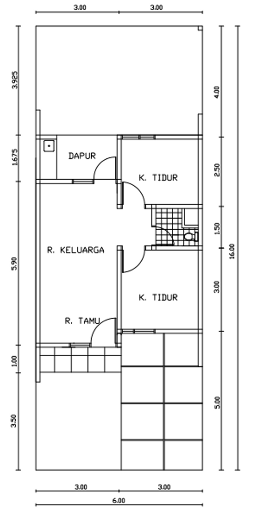 foto denah rumah tipe 48 perumahan Griya Candramas