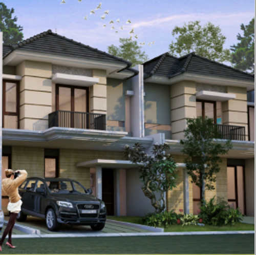 foto tampak rumah tipe AERIS perumahan Perumahan CitraLake Sawangan, Depok, Jawa Barat