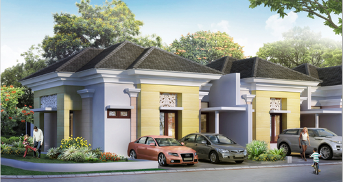 foto tampak rumah tipe CALATHEA perumahan Perumahan CitraLake Sawangan, Depok, Jawa Barat