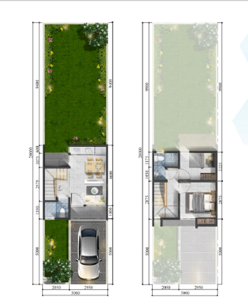 foto denah rumah tipe NEW GRANDIS perumahan Perumahan CitraLake Sawangan, Depok, Jawa Barat