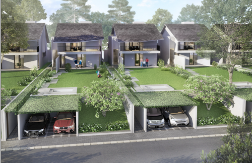 foto tampak rumah tipe FINEHOMES perumahan Perumahan CitraLake Sawangan, Depok, Jawa Barat