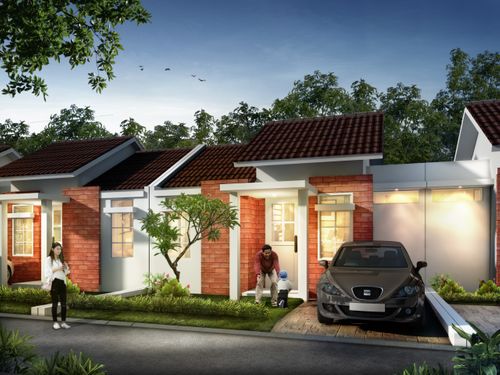 foto tampak rumah tipe LISSE perumahan CITRAHARMONI - CLUSTER ROTTERDAM