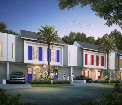 foto tampak rumah tipe ROERMOND perumahan CITRAHARMONI - CLUSTER ROTTERDAM
