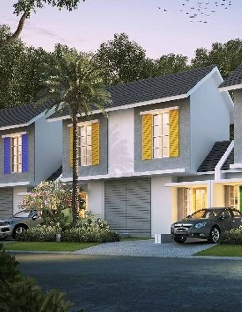 foto tampak rumah tipe BRUMMEN B perumahan CITRAHARMONI - CLUSTER ROTTERDAM