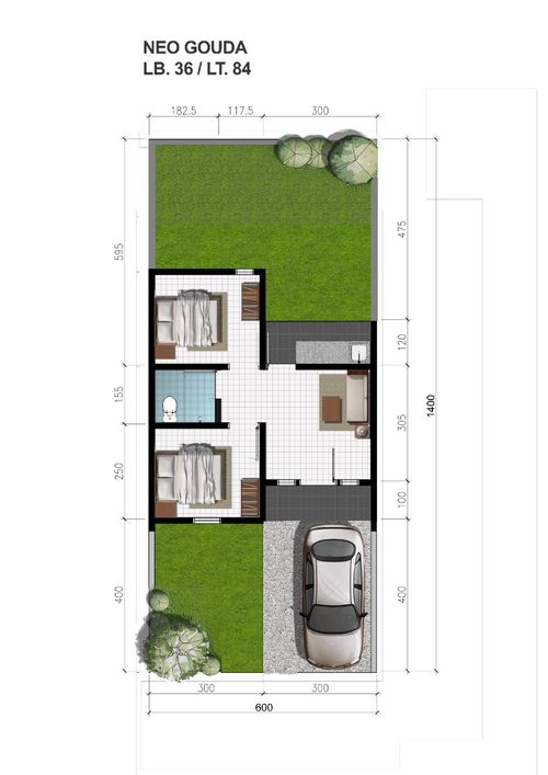 foto denah rumah tipe NEO GOUDA perumahan CITRAHARMONI - CLUSTER ROTTERDAM