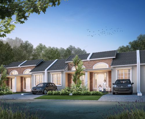 foto tampak rumah tipe VELSEN B perumahan CITRAHARMONI - CLUSTER ROTTERDAM