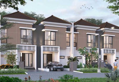 foto tampak rumah tipe 98/96 perumahan Cluster Taman Anggrek - GRAHA PADMA