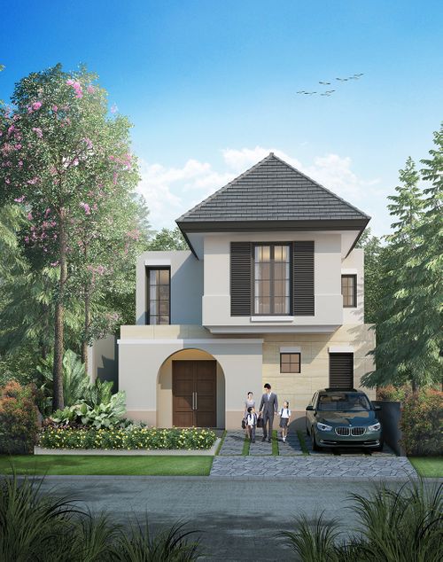 foto tampak rumah tipe Sunflower perumahan GRAHA NATURA 2