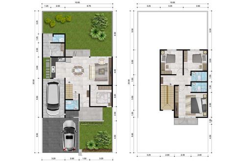 foto denah rumah tipe 162/200 perumahan Cluster Taman Anggrek - GRAHA PADMA