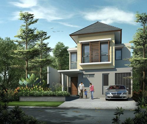 foto tampak rumah tipe Iris perumahan GRAHA NATURA 1