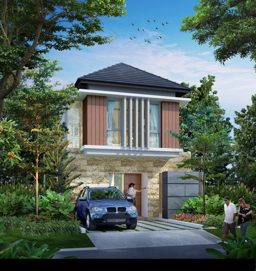 foto tampak rumah tipe Carnation perumahan GRAHA NATURA 1
