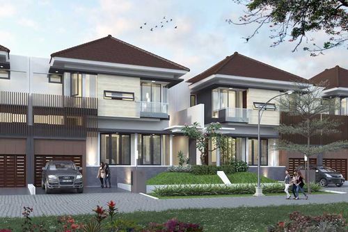 foto tampak rumah tipe 276/300 perumahan Cluster Taman Anggrek - GRAHA PADMA
