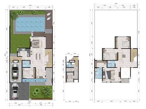 foto denah rumah tipe 276/300 perumahan Cluster Taman Anggrek - GRAHA PADMA
