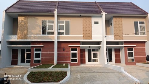 foto tampak rumah tipe T45 perumahan Sawangan Residence Ideal