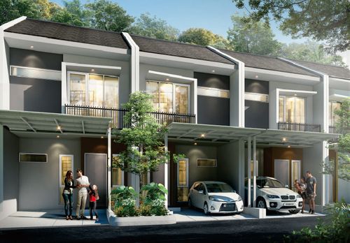 foto tampak rumah tipe Azure perumahan Magnolia Residence