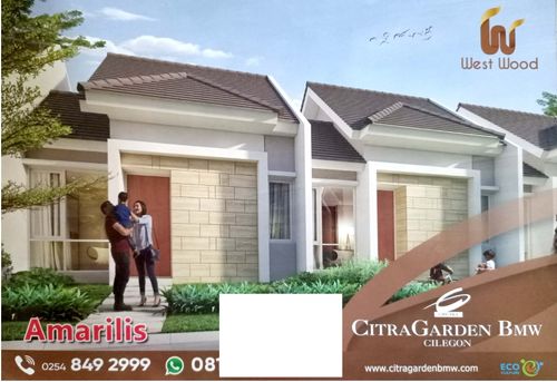 foto tampak rumah tipe Amarilis Standart perumahan CitraGarden BMW