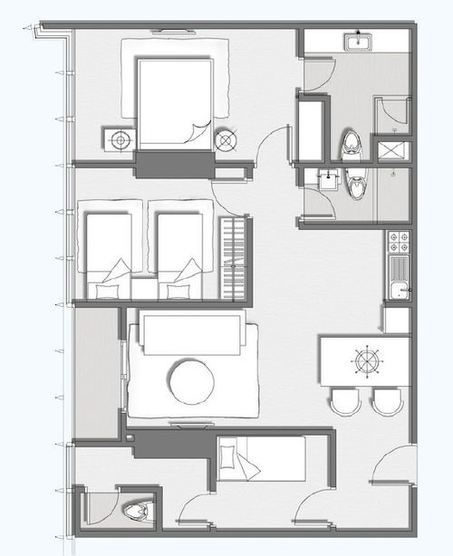 foto denah rumah tipe 2BR DA perumahan PRAXIS