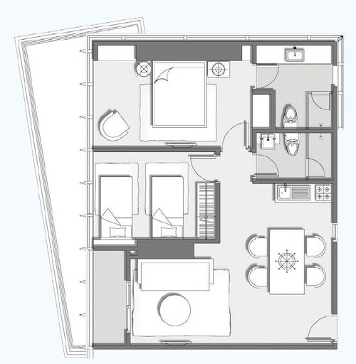 foto denah rumah tipe 2BR DB perumahan PRAXIS