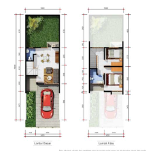 foto denah rumah tipe CRESSIDA perumahan AEROWORLD 8, CitraGarden City, Jakarta Barat