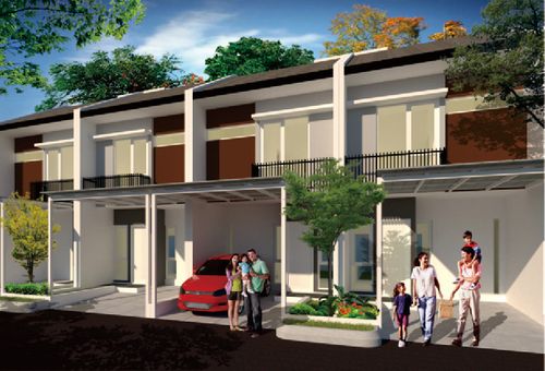 foto tampak rumah tipe Crimson perumahan Magnolia Residence