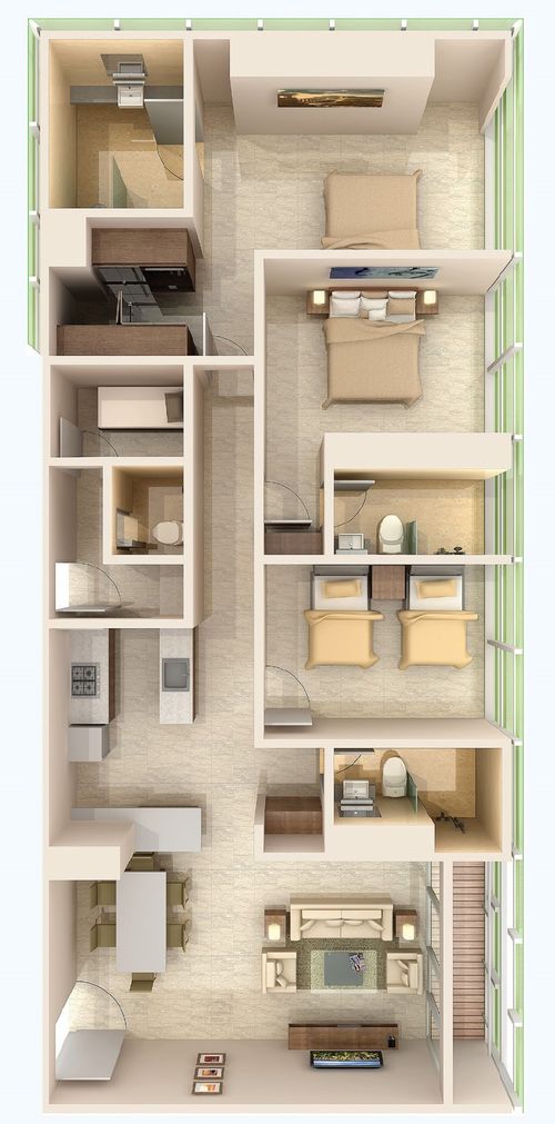 foto denah rumah tipe 3BR perumahan PRAXIS