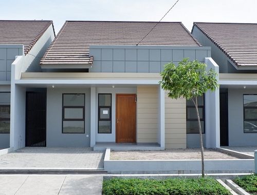 foto tampak rumah tipe 70/525 perumahan Garden City 1 (1 lantai)