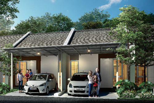 foto tampak rumah tipe Cerise perumahan Magnolia Residence