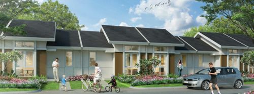 foto tampak rumah tipe Evergreen perumahan CitraGarden BMW