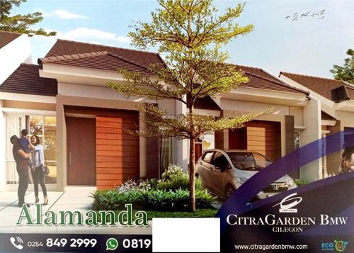 foto tampak rumah tipe Alamanda Sudut perumahan CitraGarden BMW