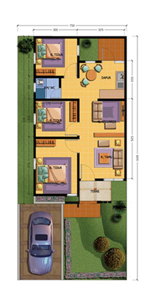 foto denah rumah tipe 67 perumahan LAZIO RESIDENCE