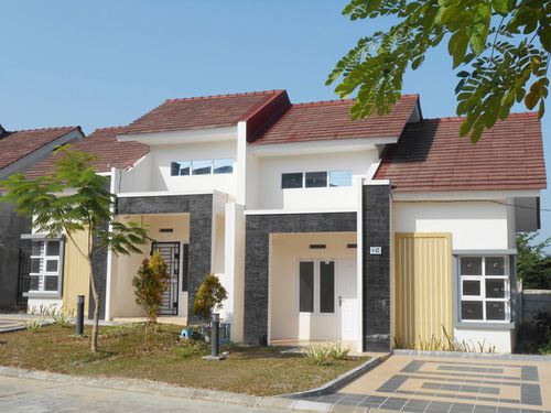 foto tampak rumah tipe 55 perumahan LAZIO RESIDENCE