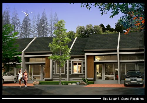 foto tampak rumah tipe CLUSTER DARMAWANGSA perumahan GRAND RESIDENCE CITY