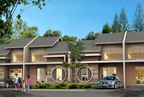 foto tampak rumah tipe Cluster Senopati Park perumahan GRAND RESIDENCE CITY