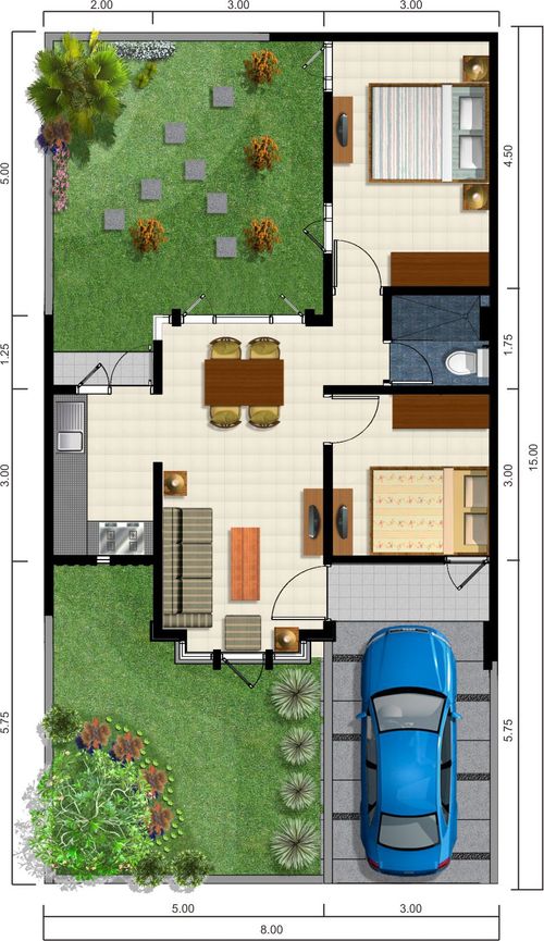 foto denah rumah tipe Modern 2 perumahan CitraRaya City Cluster Terrace Hill