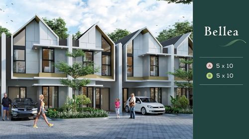 foto tampak rumah tipe BELLEA-A (5X10) perumahan EASTERNPARK RESIDENCE