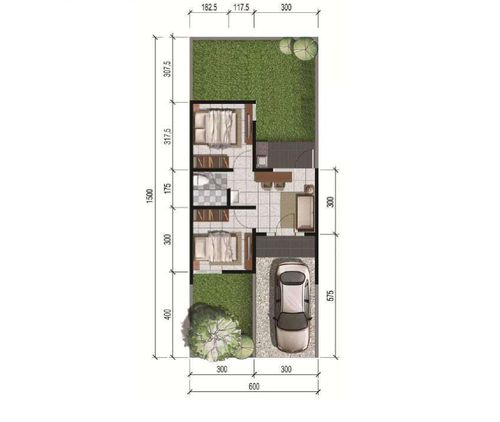 foto denah rumah tipe FLORENCE perumahan CitraLand Kendari