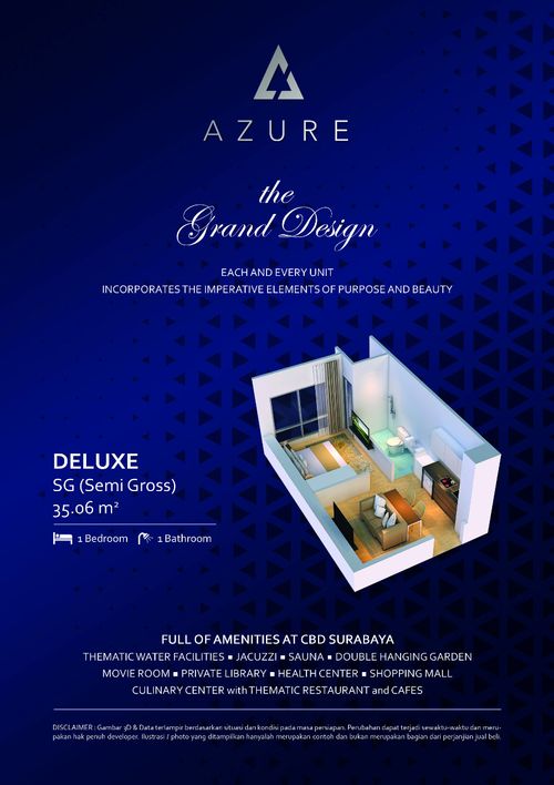 foto denah rumah tipe DELUXE perumahan Apartemen Klaska Residence