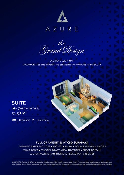 foto denah rumah tipe SUITE perumahan Apartemen Klaska Residence