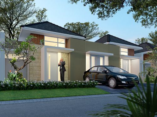 foto tampak rumah tipe DANELAW perumahan CITRAHARMONI - CLUSTER STAMFORD