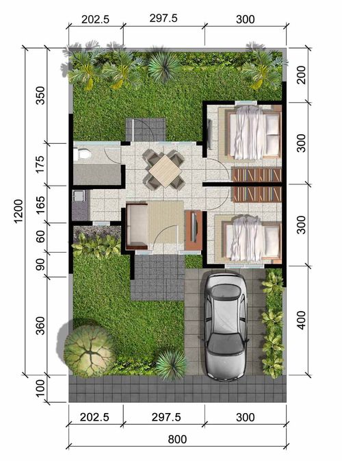 foto denah rumah tipe DANELAW perumahan CITRAHARMONI - CLUSTER STAMFORD