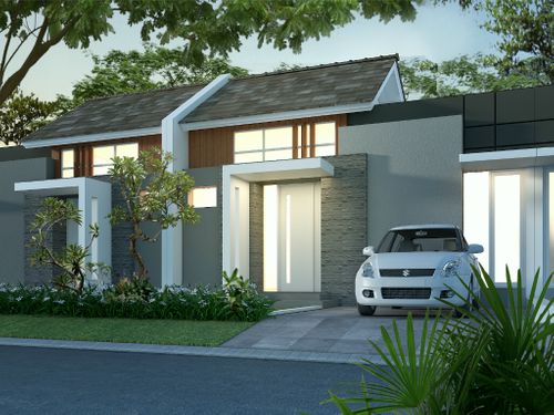 foto tampak rumah tipe BROWNE perumahan CITRAHARMONI - CLUSTER STAMFORD