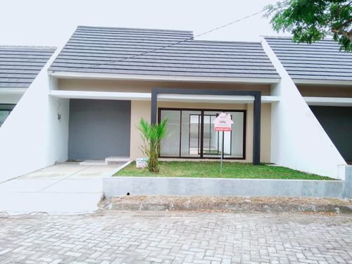 foto tampak rumah tipe Opal B perumahan The Visenda Residence.