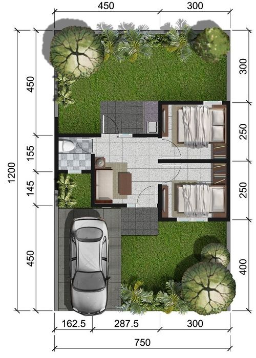 foto denah rumah tipe KINGSTONE perumahan CITRAHARMONI - CLUSTER STAMFORD
