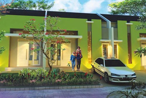 foto tampak rumah tipe 51/90 perumahan Cluster Taman Lavender - GRAHA PADMA